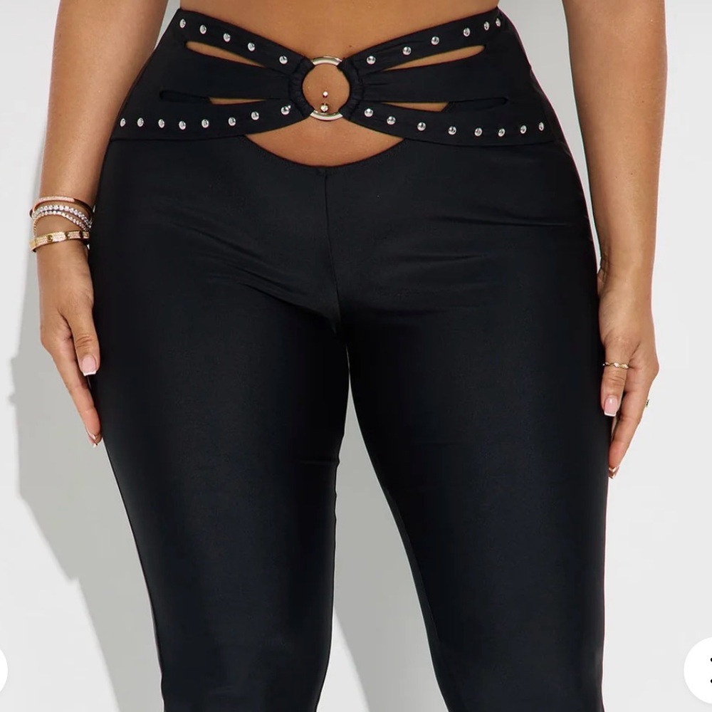 Fashion Nova Classic Black Flare Pants